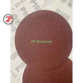 Round sandpaper with red sand feathers