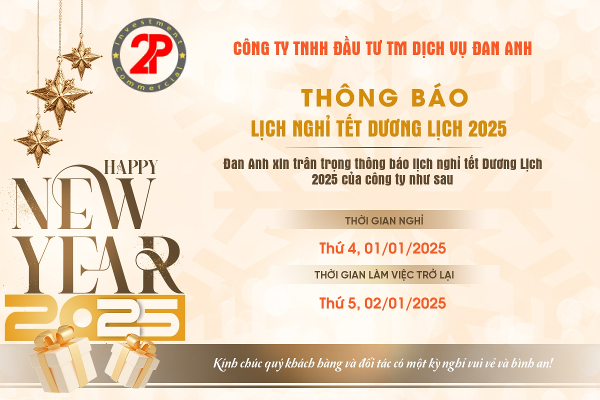 Thông báo lịch nghỉ tết Dương Lịch 2025